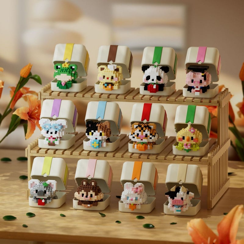 [ On Behalf Of Hair] Panda Pet Gift Box Microparticle Assembled Building Blocks Ornaments Girls Compatible With Lego - Image 2